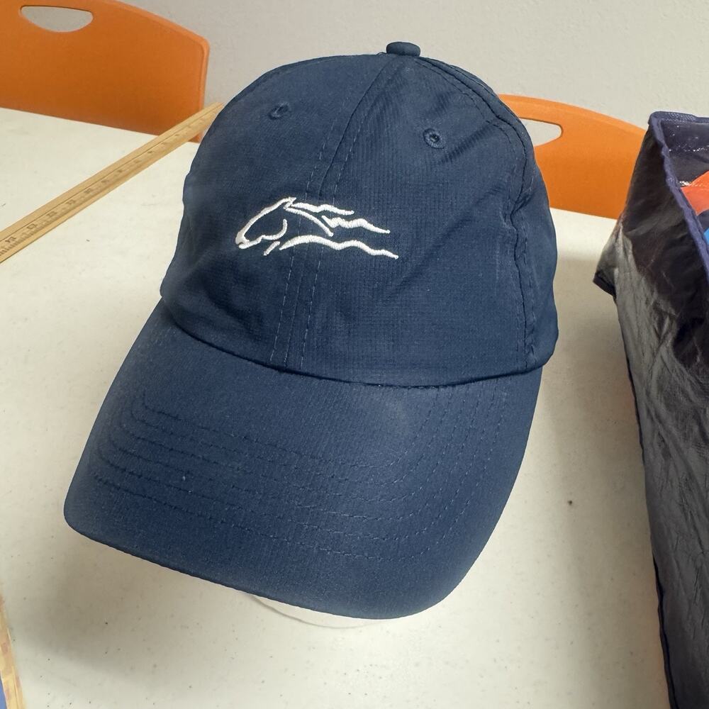 Imperial Montana Strapback Hat Cap Blue Small Fit Embroidered Horse Logo